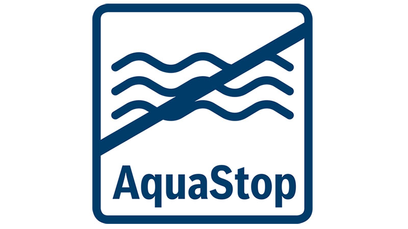 Aquastop 100% Bảo Vệ Khỏi Hư Hỏng Do Nước Trong Suốt Thời Gian Sử Dụng Của Thiết Bị