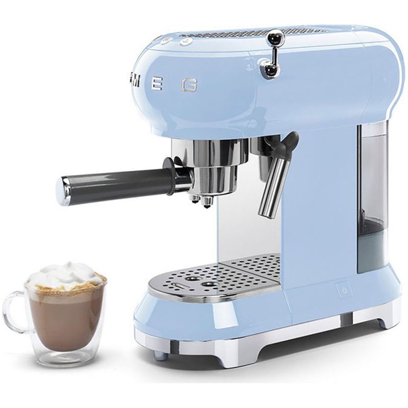 Máy Pha Cà Phê Espresso Smeg Ecf01Pbeu Pastel Blue Pha Được Nhiều Loại Cafe