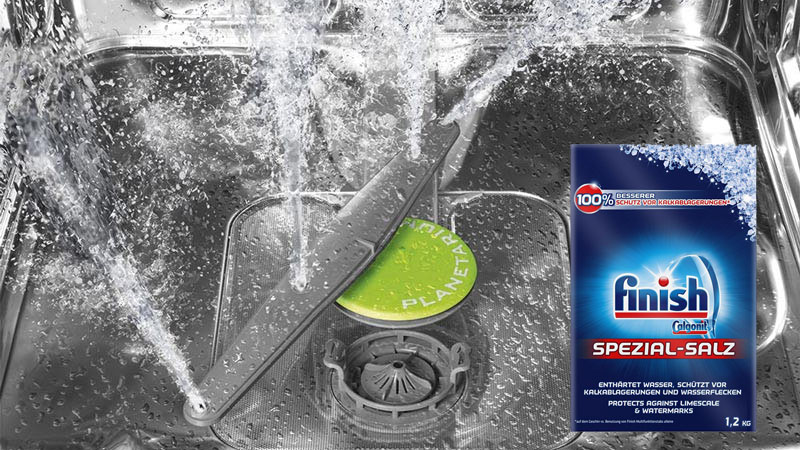 Muối Rửa Bát Finish Spezial-Salz 1.2Kg Giúp Làm Mềm Nước Trong Máy Rửa Chén Bát Của Bạn